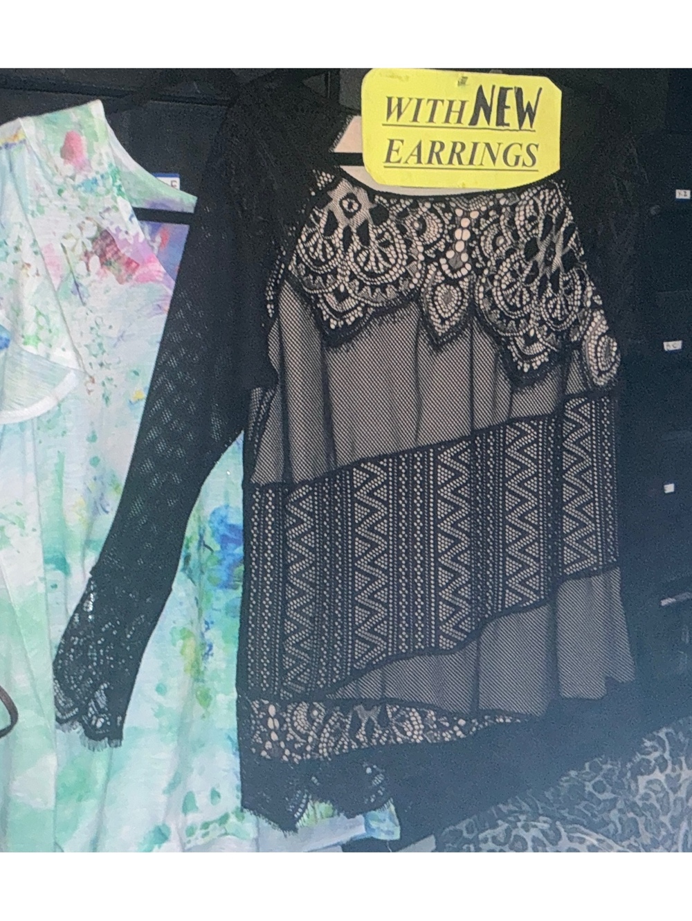 XL Riot Goth Top & New Earrings